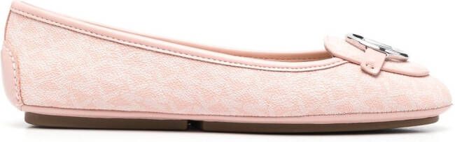 Michael Kors Lillie logo-charm leather ballerina shoes Black - Picture 2