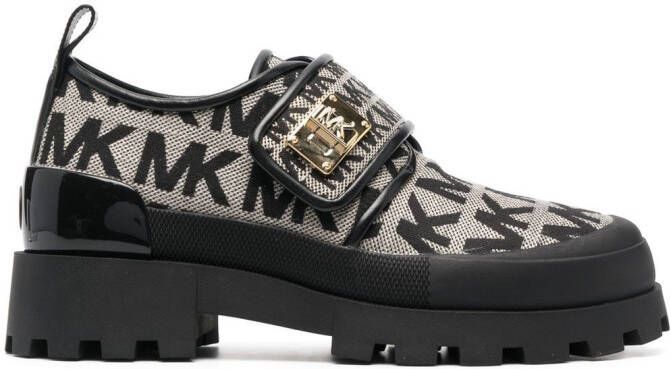 Michael Kors calf-leather logo-print ankle-boots Neutrals - Picture 3