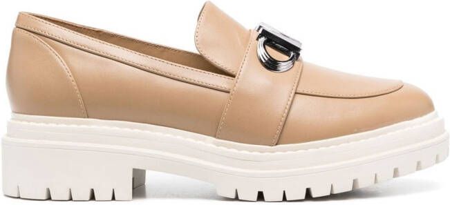 Michael Kors Juliette monogram-jacquard moccasins Neutrals - Picture 2
