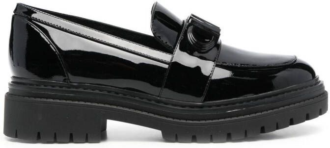 Michael Kors metallic-effect 60mm leather mules Black
