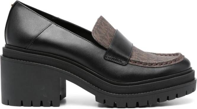Michael Kors Rocco 75mm monogram-print loafers Black - Picture 5
