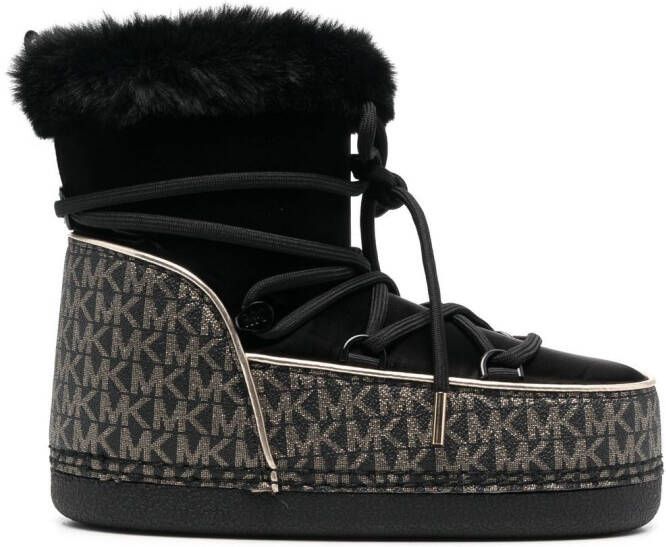 Michael Kors Ozzie faux-shearling trim boots Brown - Picture 2