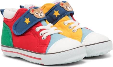 Miki House colour-block touch-strap sneakers Multicolour
