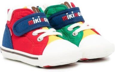 Miki House logo-embroidered high-top sneakers Green