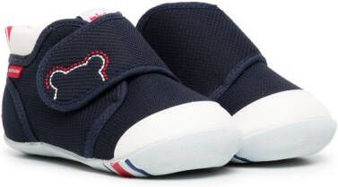 Miki House touch-strap cotton trainers Blue