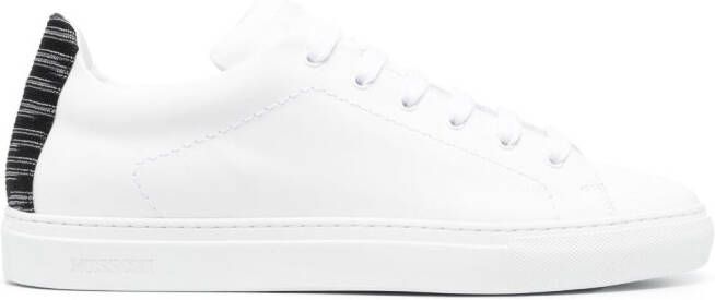 Missoni woven-heel counter leather sneakers White