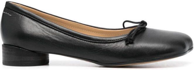 MM6 Maison Margiela Anatomic leather ballerina shoes Black