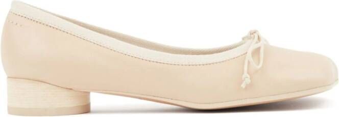 MM6 Maison Margiela Anatomic leather ballerina shoes Neutrals