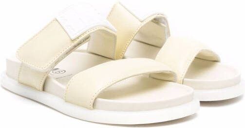 MM6 Maison Margiela Kids round-toe flat sandals Yellow