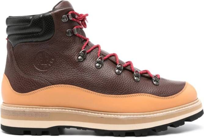 Moncler Peka Trek leather hiking boots Brown