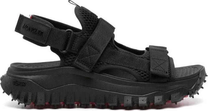 Moncler Vela logo-patch sandals Black