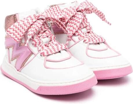 Monnalisa faux-leather high-top sneakers Pink