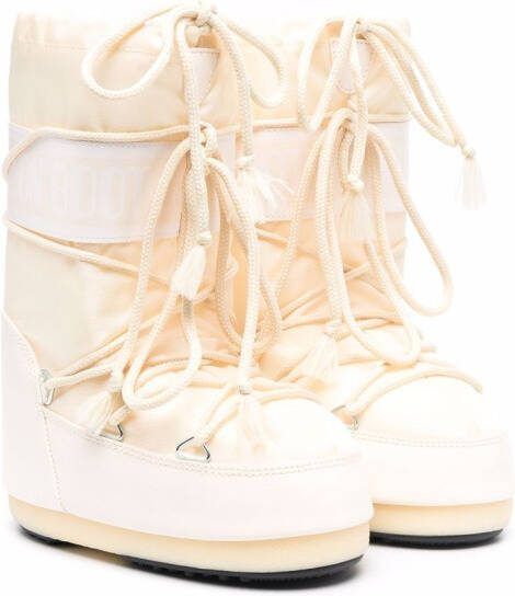 Moon Boot Kids logo print Moon Boots Neutrals