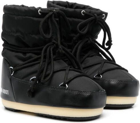 Moon Boot Kids padded lace-up ankle boots Black