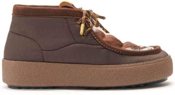 Moon Boot MB LTRACK WALLABY MID PONY BROWN COW PRINT