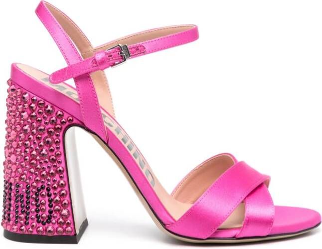 Moschino 105mm crystal-embellished sandals Pink