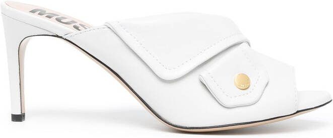 Moschino open-toe leather sandals White
