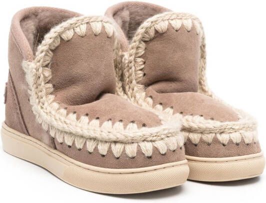 Mou Kids suede eskimo boots Neutrals