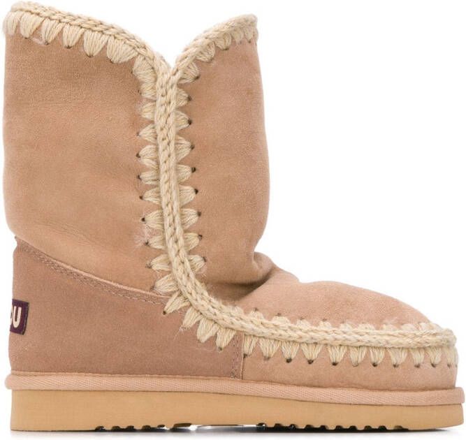 Mou woven detail boots Neutrals
