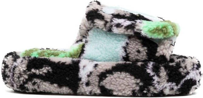 Natasha Zinko pixel rose slides Grey