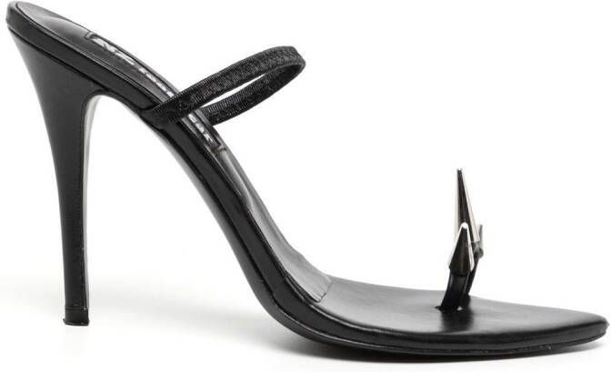 Natasha Zinko 110mm spike-toe sandals Black