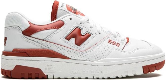 New Balance 550 logo-embossed leather sneakers White