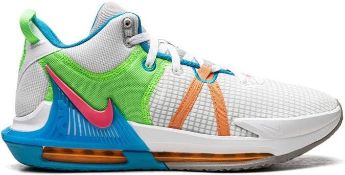 Nike Lebron Witness VII "Grey Fog Cobblestone Laser Blue Hyper Pink" sneakers - Picture 2