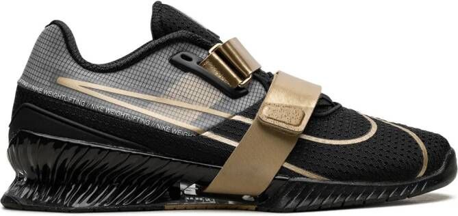 Nike Romaleos 4 "Black Metallic Gold" weightlifting shoes