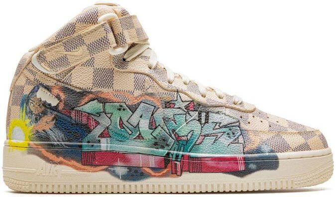 Nike x Louis Vuitton Air Force 1 Mid "Virgil Abloh Graffiti" sneakers Neutrals