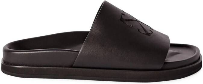 Off-White Arrow-motif slides Black