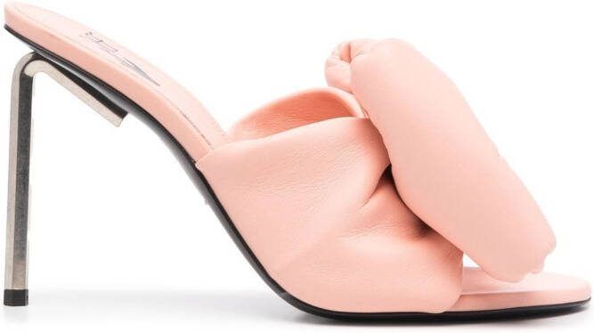 Off-White 105mm bow-detail padded sandals Pink