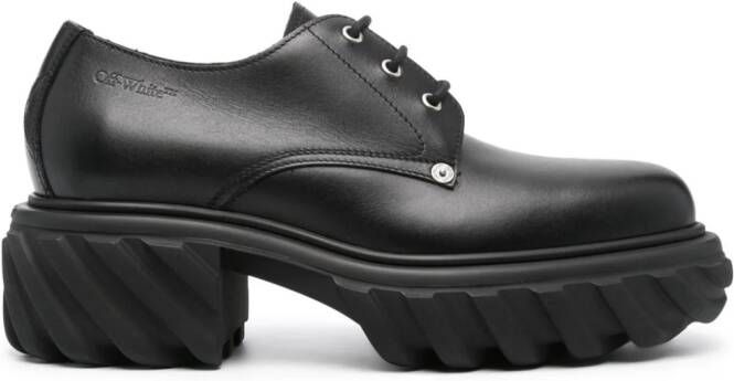 Off-White Exploration leather derby shoes Black