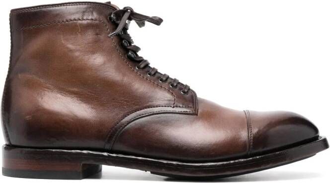 Officine Creative Anatomia 013 leather ankle boots Brown