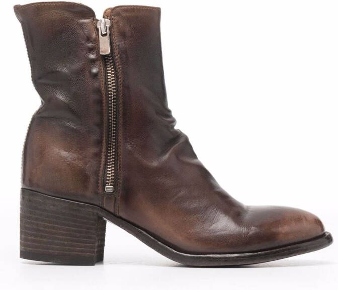 Officine Creative Denner 103 leather boots Brown
