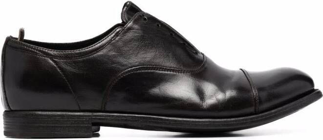 Officine Creative leather slip-on brogues Brown
