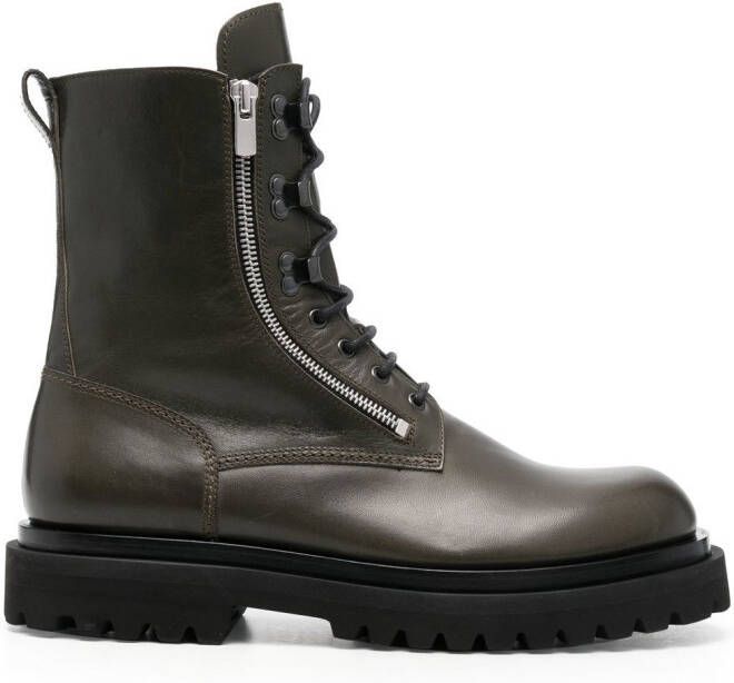 Officine Creative Ultimate zip-detail boots Green