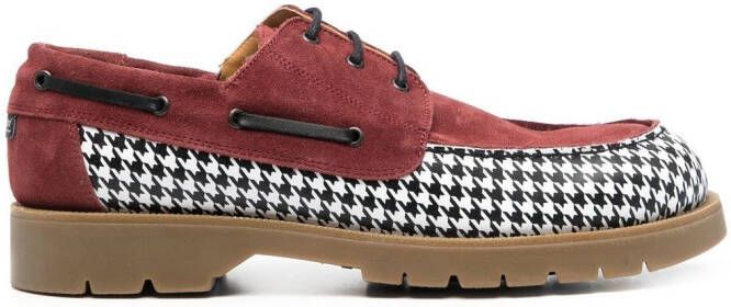 RASSVET two-tone boat shoes Red