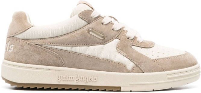 Palm Angels University suede sneakers White
