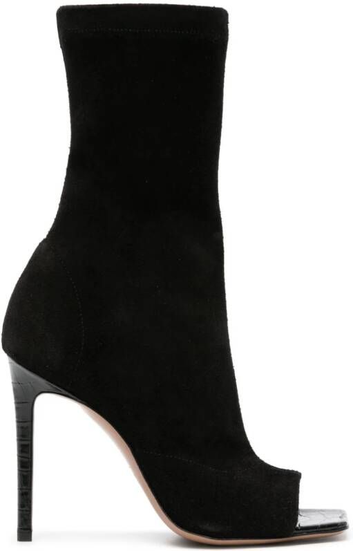 Paris Texas 105mm suede boots Black