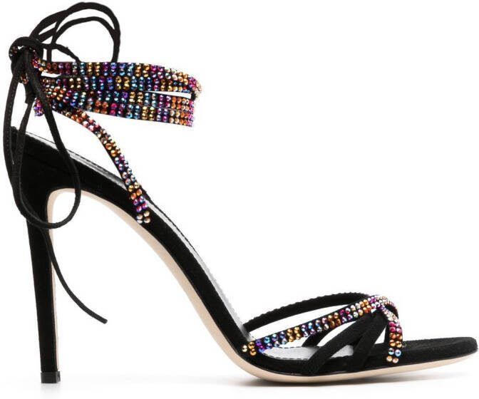 Paris Texas Holly Nicole 105mm suede sandals Black