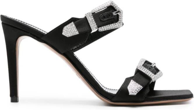 Paris Texas 95mm Ursula satin sandals Black