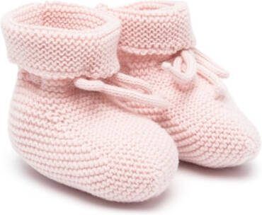 Paz Rodriguez slip-on knitted pre-walkers Pink