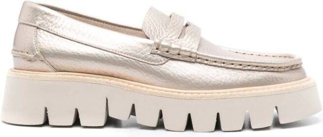 Pedro Garcia Sebas leather platform loafers Gold