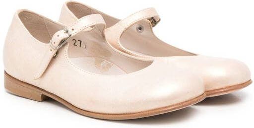 Pèpè buckle-fastening leather shoes Metallic
