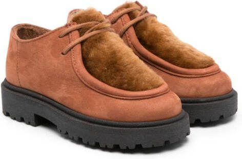 Pèpè lace-up leather boots Brown