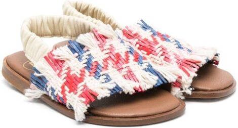 Pèpè woven raffia sandals Neutrals