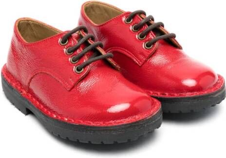 Pèpè patent leather lace-up shoes Red