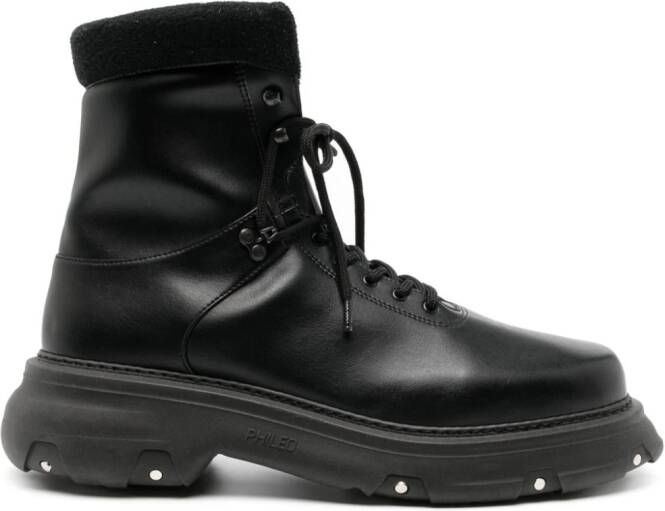 PHILEO Atlas lace-up ankle boots Black