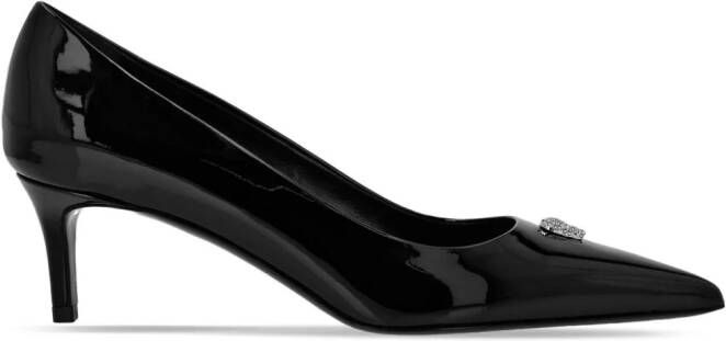 Philipp Plein 55mm skull-appliqué pumps Black