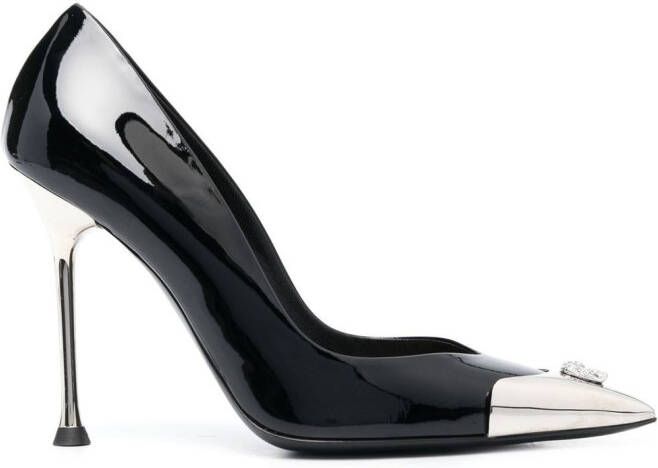 Philipp Plein Decollete crystal skull 110mm pumps Black